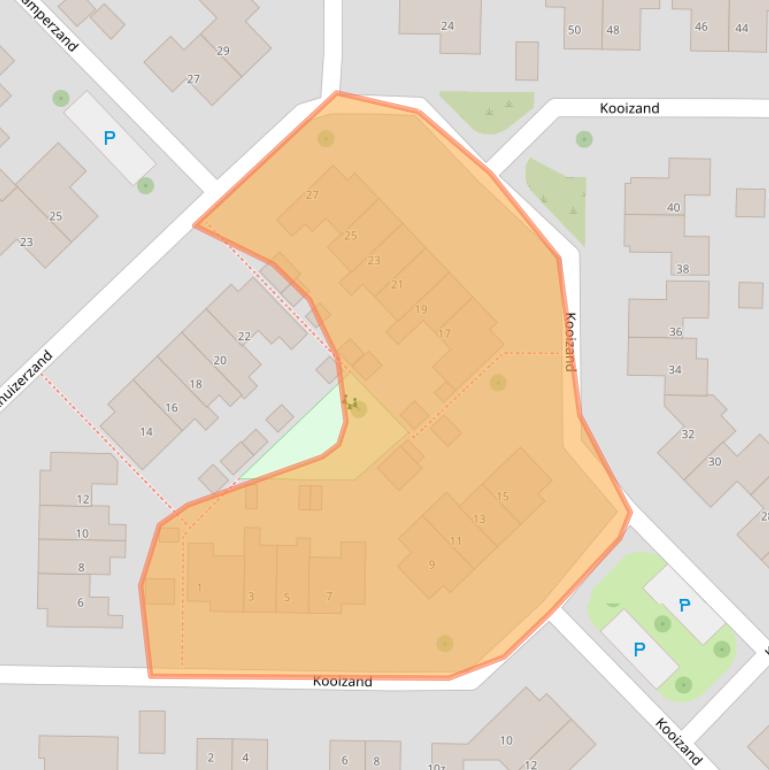 Kaart van postcodegebied 8321ZJ.