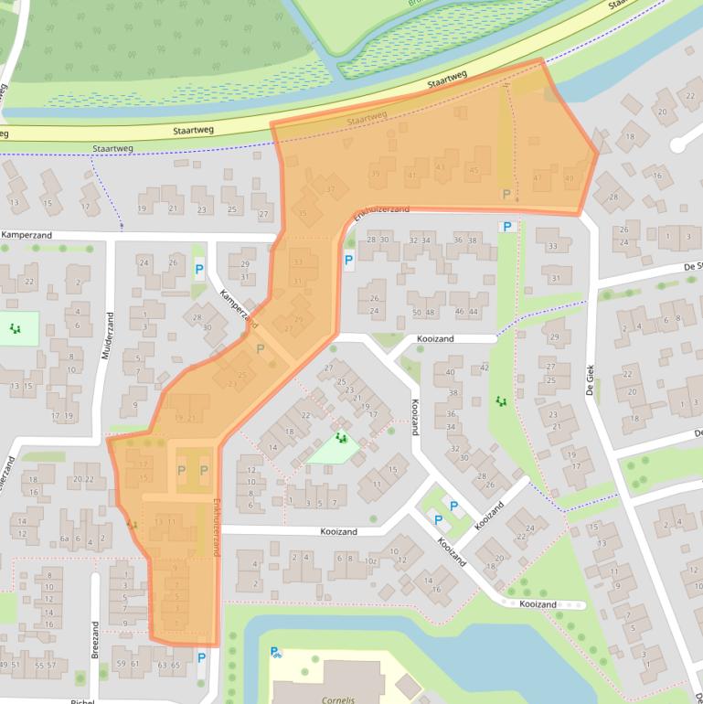 Kaart van postcodegebied 8321ZK.