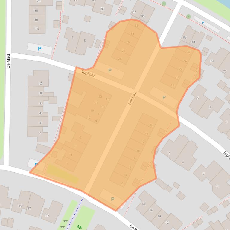 Kaart van postcodegebied 8322AH.