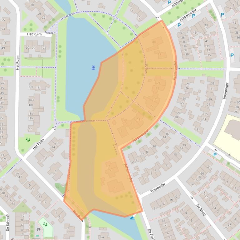 Kaart van postcodegebied 8322AJ.
