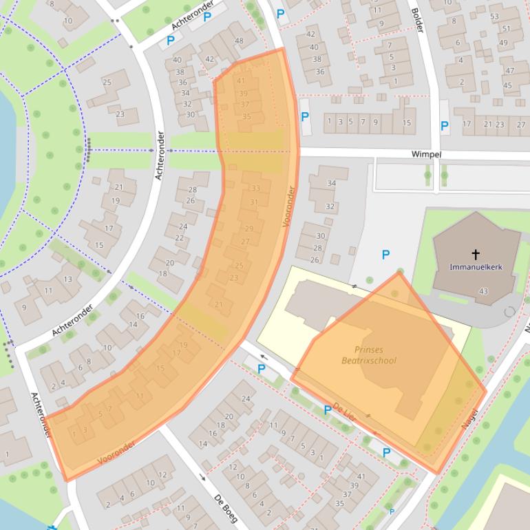 Kaart van postcodegebied 8322AK.