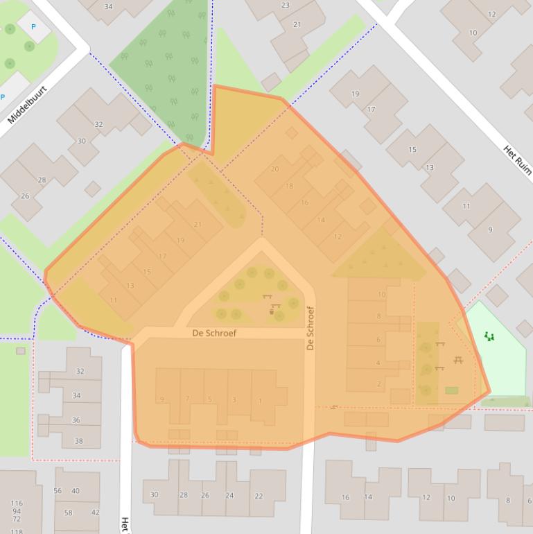 Kaart van postcodegebied 8322AN.