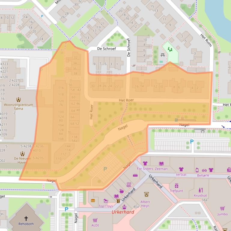 Kaart van postcodegebied 8322AP.