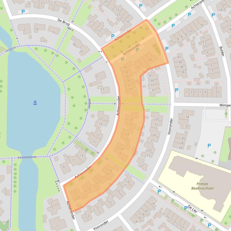 Kaart van postcodegebied 8322AR.