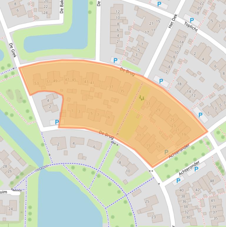 Kaart van postcodegebied 8322AS.