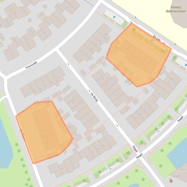 Kaart van postcodegebied 8322AW.