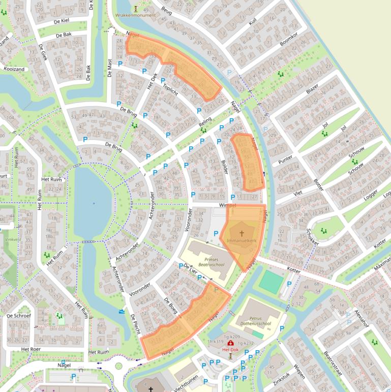 Kaart van postcodegebied 8322AX.