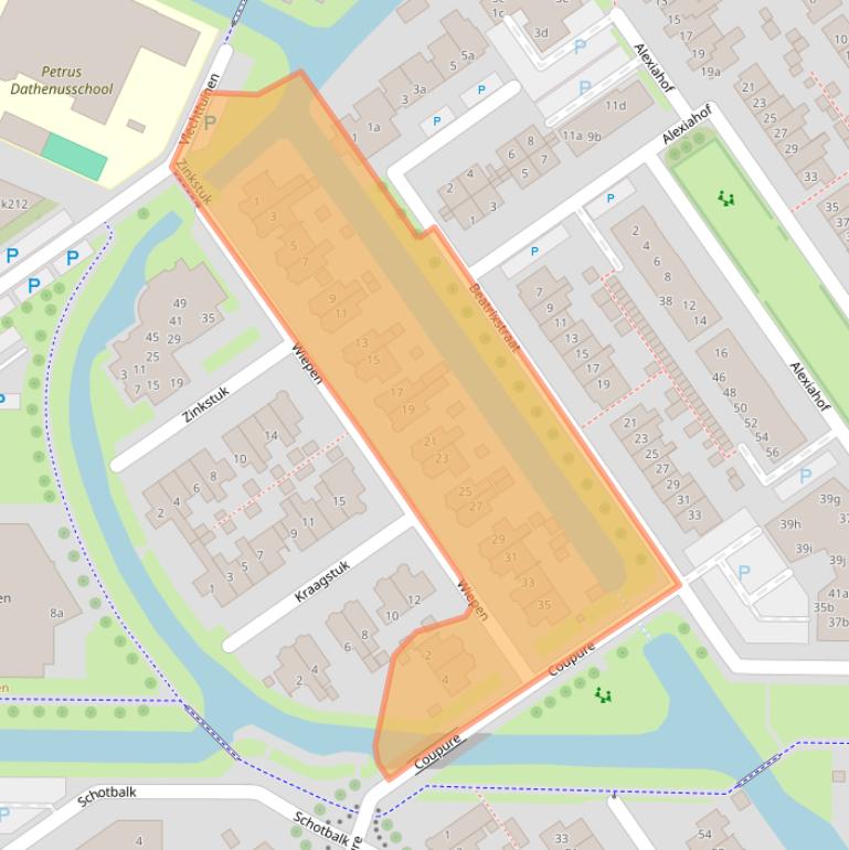 Kaart van postcodegebied 8322BB.