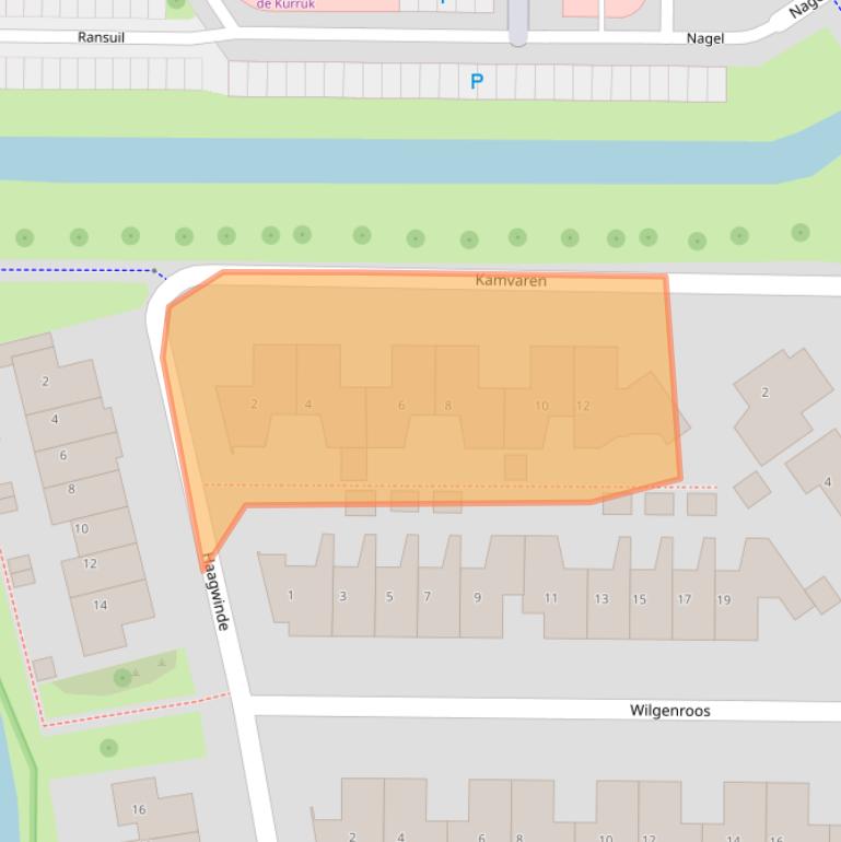 Kaart van postcodegebied 8322CA.