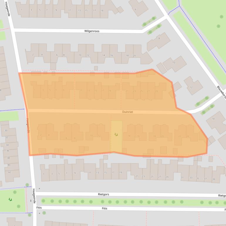 Kaart van postcodegebied 8322CC.