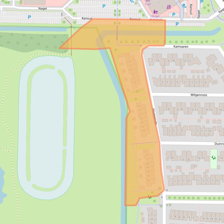 Kaart van postcodegebied 8322CE.