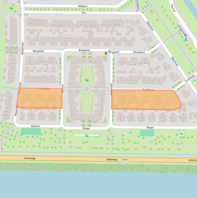 Kaart van postcodegebied 8322CK.