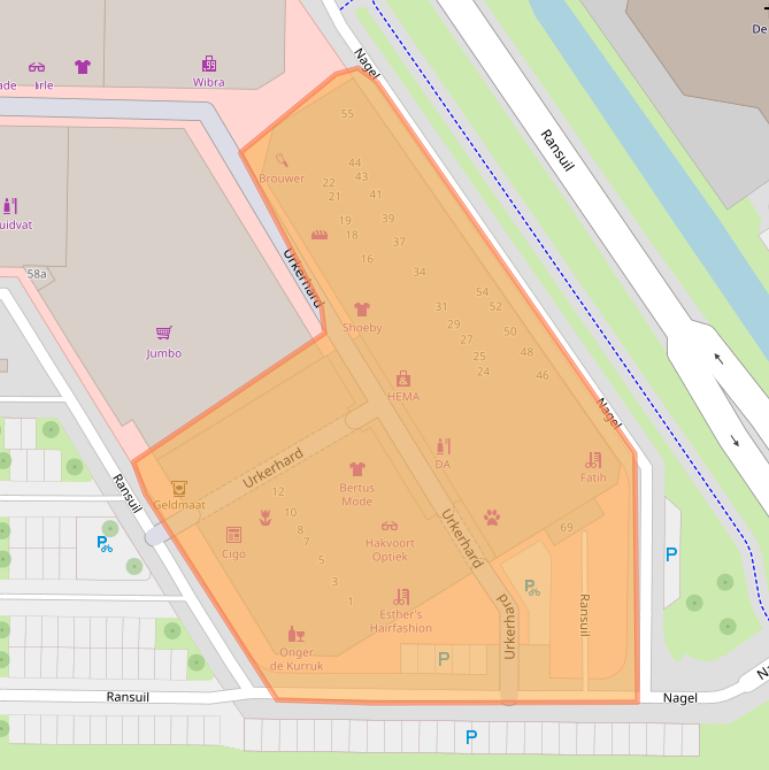 Kaart van postcodegebied 8322CP.