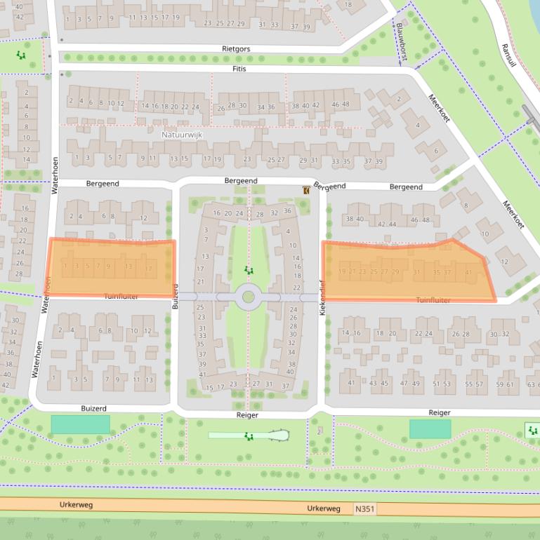 Kaart van postcodegebied 8322CV.