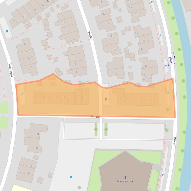 Kaart van postcodegebied 8322DA.