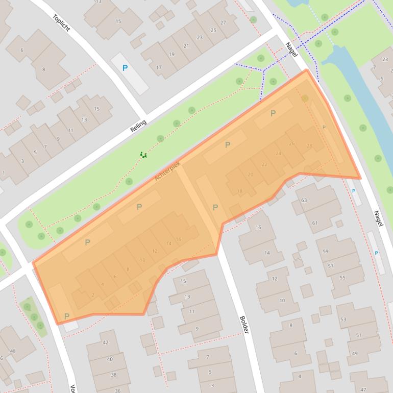 Kaart van postcodegebied 8322DC.