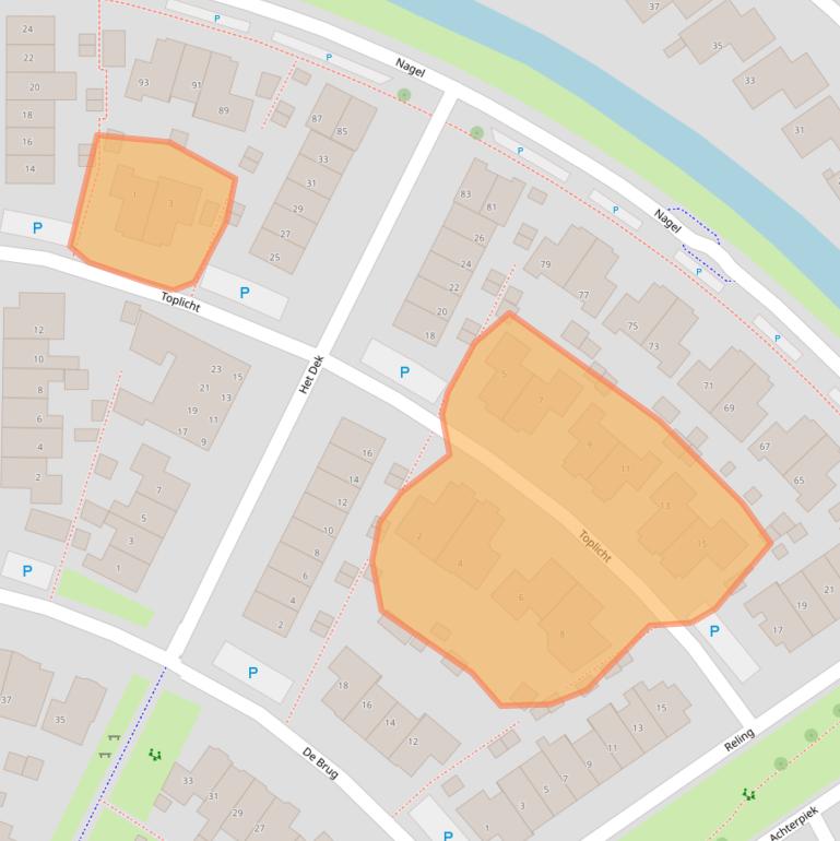 Kaart van postcodegebied 8322DE.