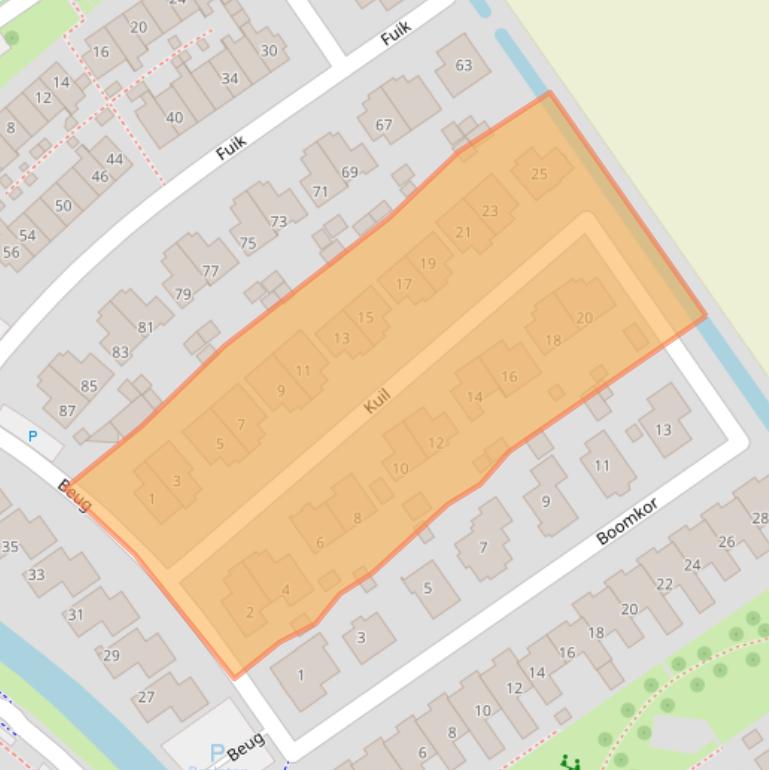 Kaart van postcodegebied 8322DH.