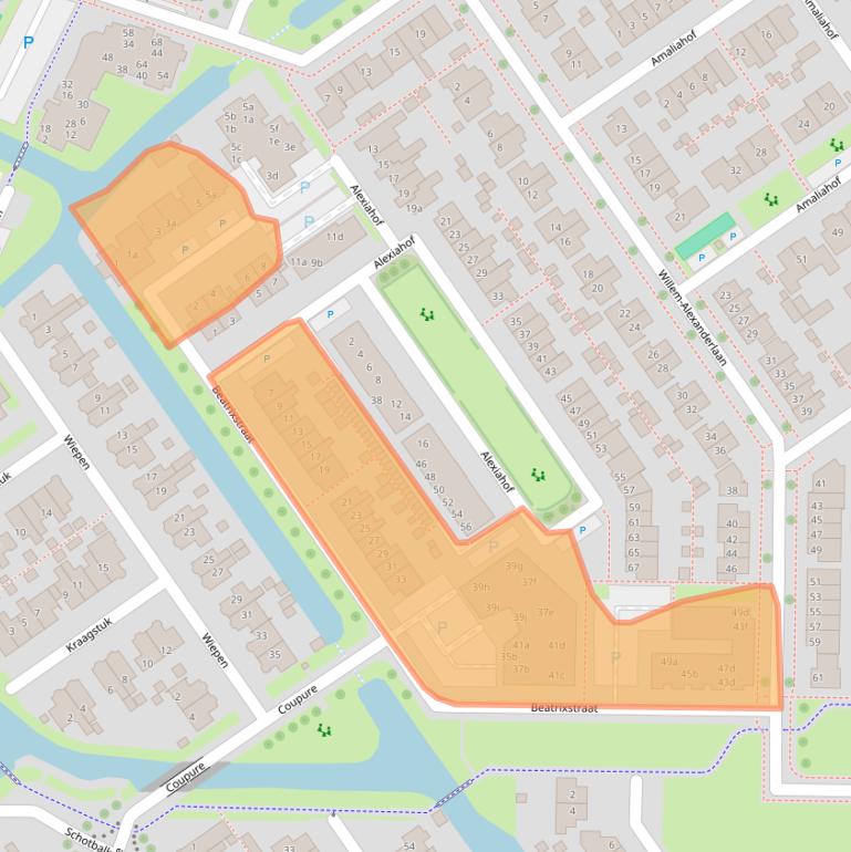 Kaart van postcodegebied 8322GC.
