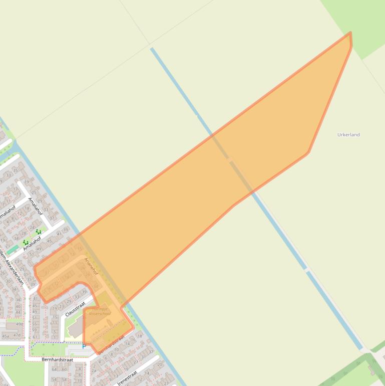 Kaart van postcodegebied 8322GG.