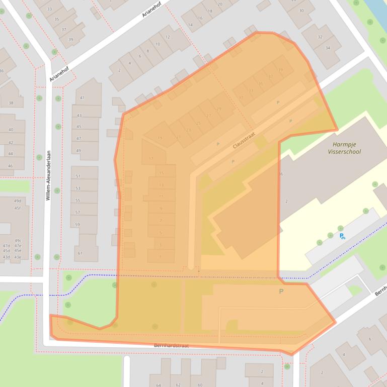 Kaart van postcodegebied 8322GH.