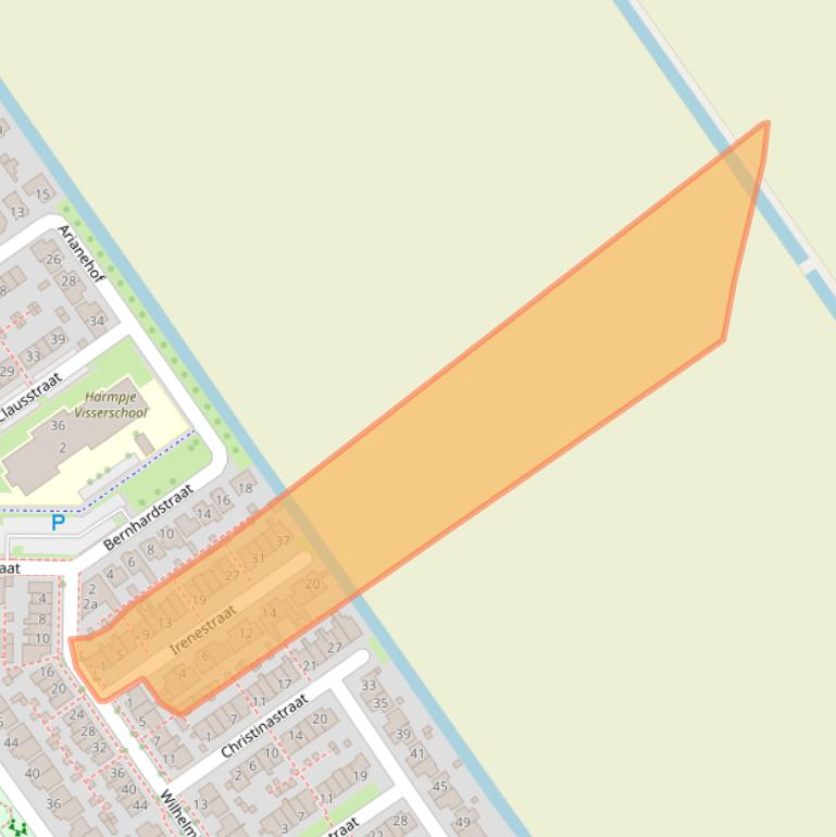 Kaart van postcodegebied 8322GM.