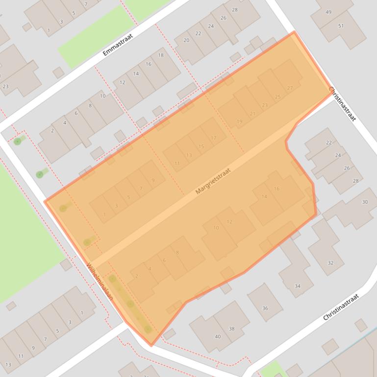 Kaart van postcodegebied 8322GT.