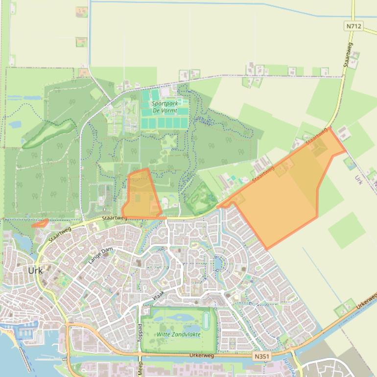 Kaart van postcodegebied 8322NA.