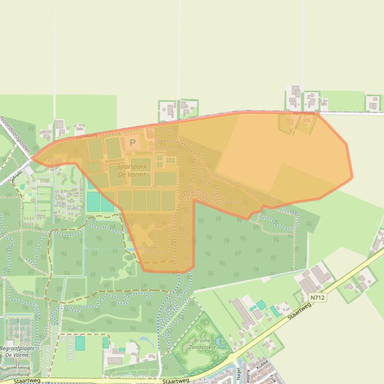 Kaart van postcodegebied 8322NE.