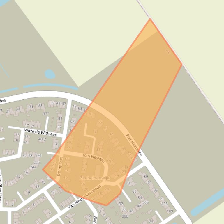 Kaart van postcodegebied 8323BK.