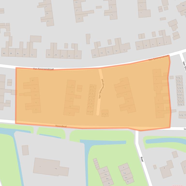 Kaart van postcodegebied 8325AB.