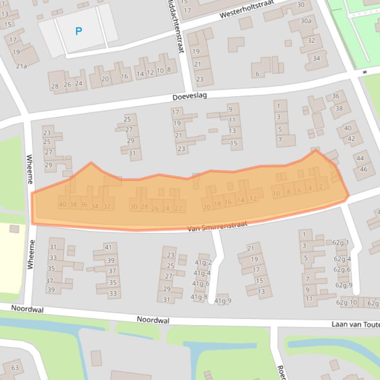 Kaart van postcodegebied 8325AC.