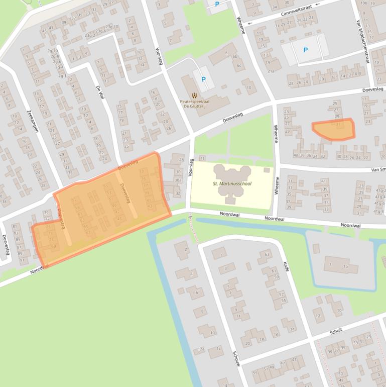 Kaart van postcodegebied 8325AH.