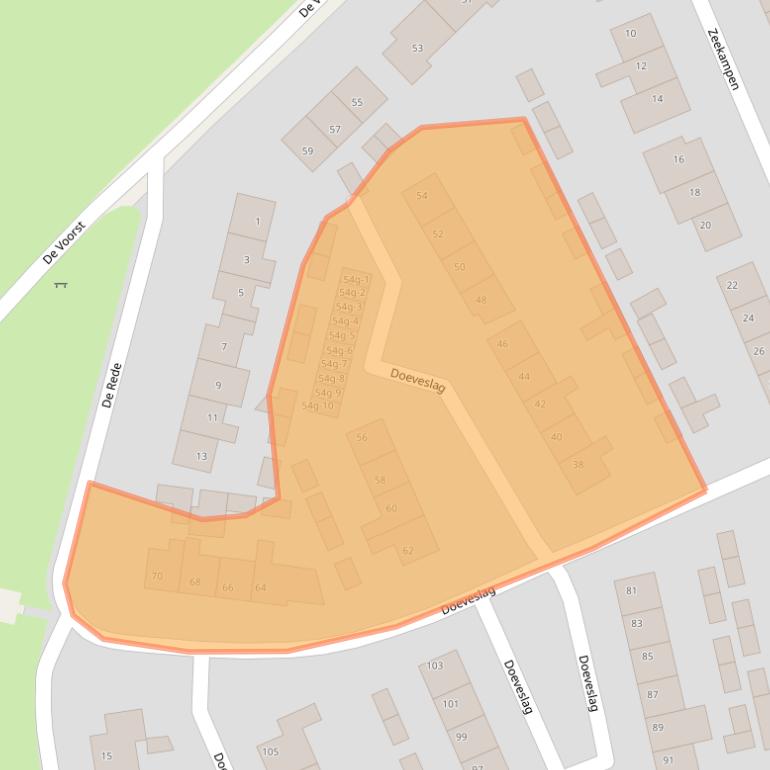 Kaart van postcodegebied 8325AL.