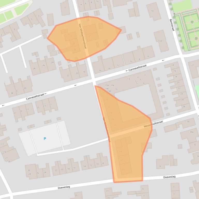 Kaart van postcodegebied 8325AM.