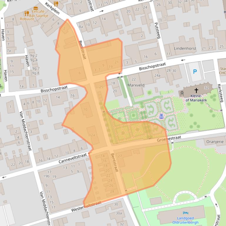 Kaart van postcodegebied 8325AS.