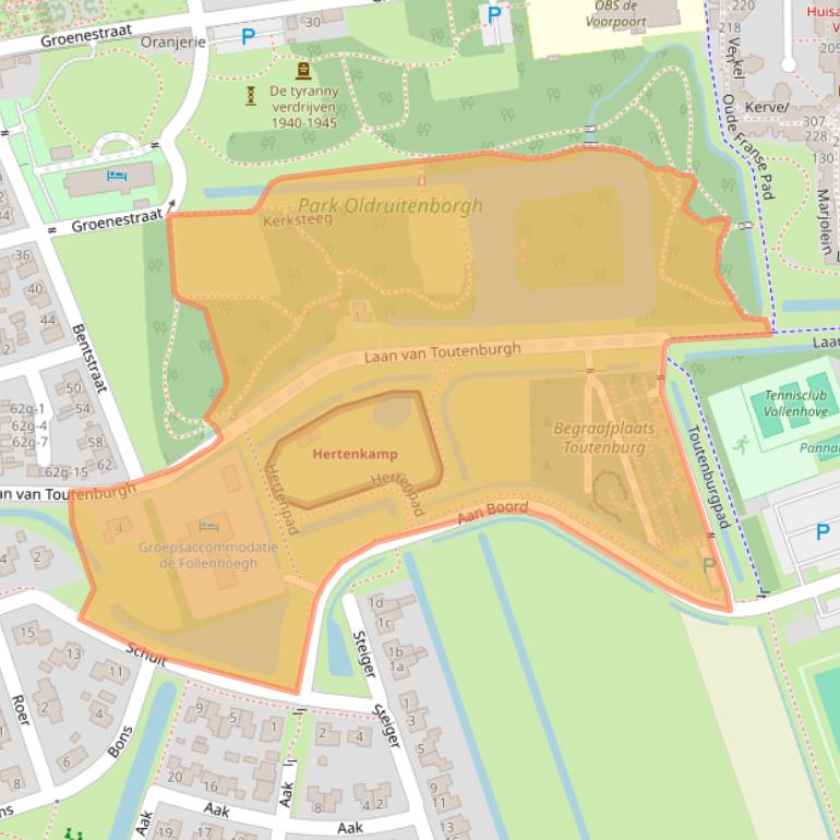 Kaart van postcodegebied 8325AV.