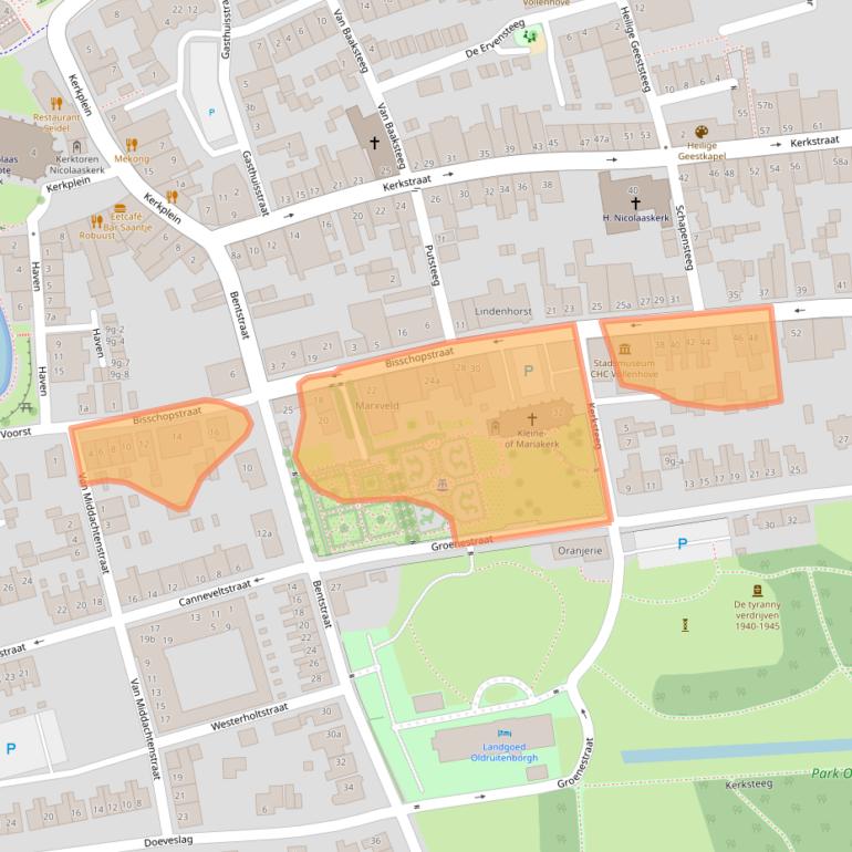 Kaart van postcodegebied 8325BC.