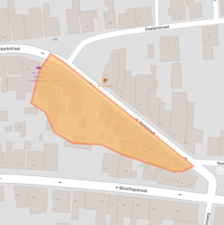 Kaart van postcodegebied 8325BM.