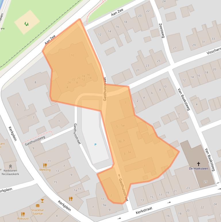 Kaart van postcodegebied 8325BP.