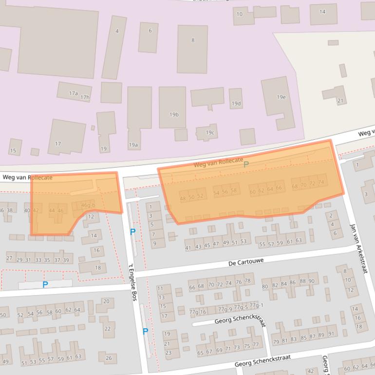 Kaart van postcodegebied 8325CS.