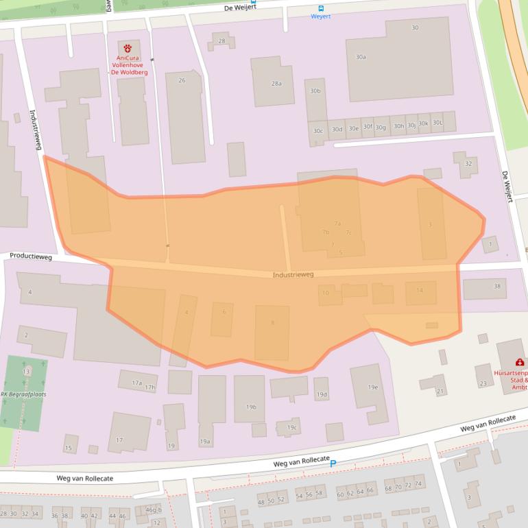 Kaart van postcodegebied 8325DA.