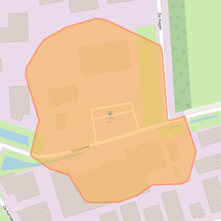 Kaart van postcodegebied 8325DC.