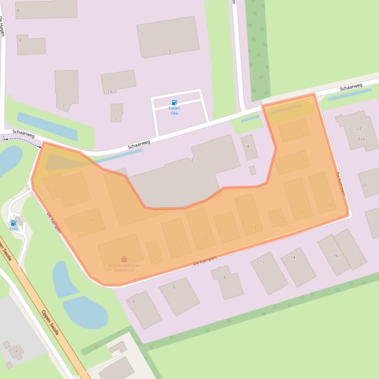 Kaart van postcodegebied 8325DD.