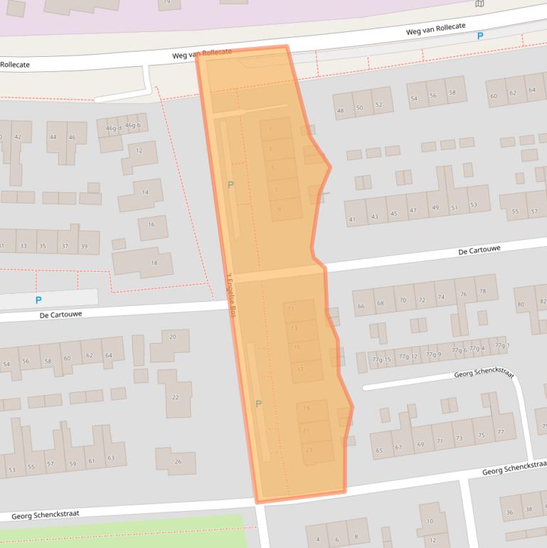 Kaart van postcodegebied 8325EA.