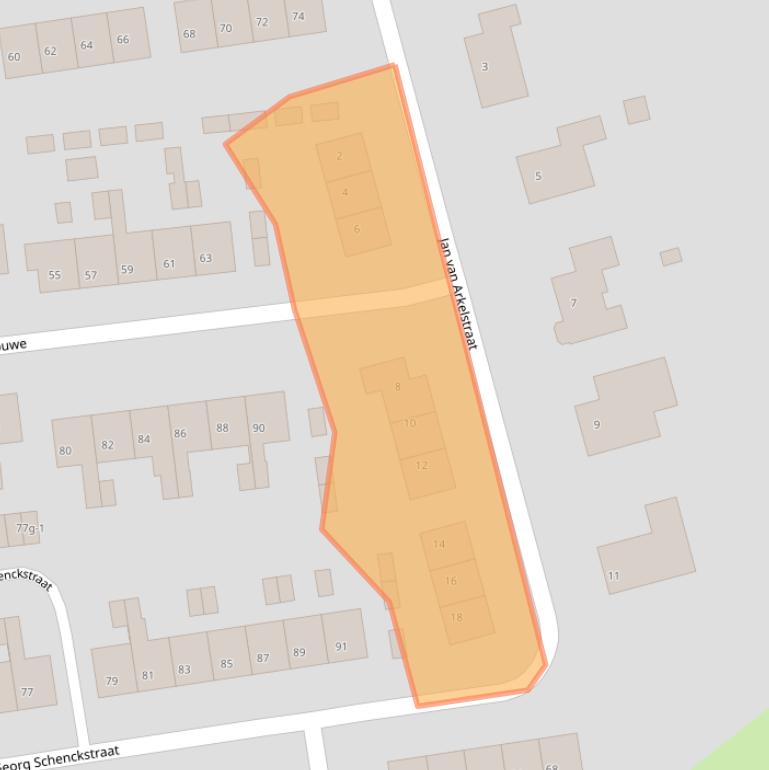 Kaart van postcodegebied 8325ED.