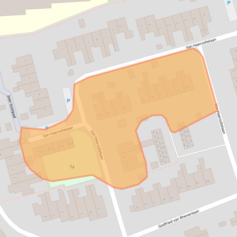 Kaart van postcodegebied 8325ES.