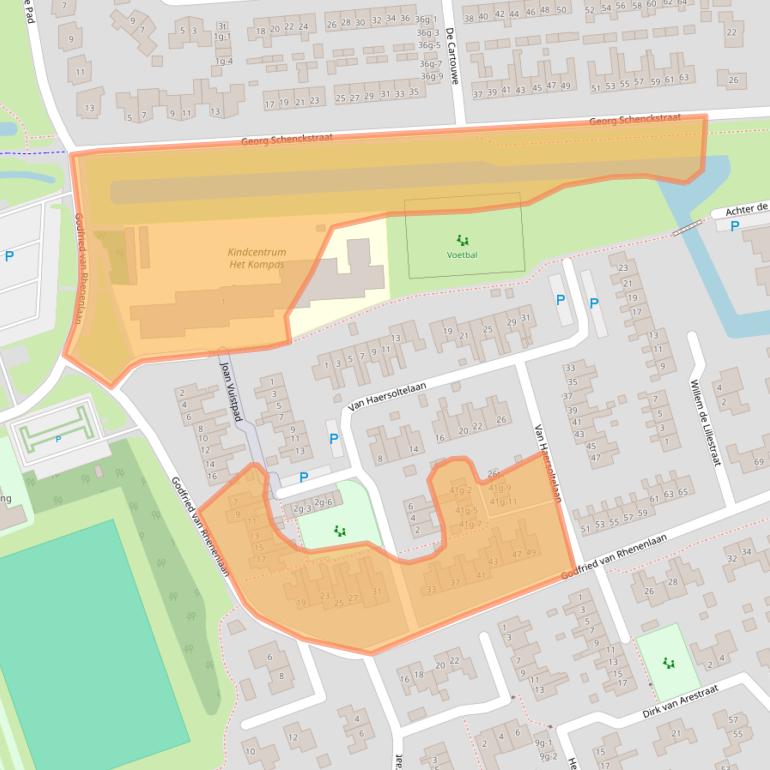 Kaart van postcodegebied 8325EV.
