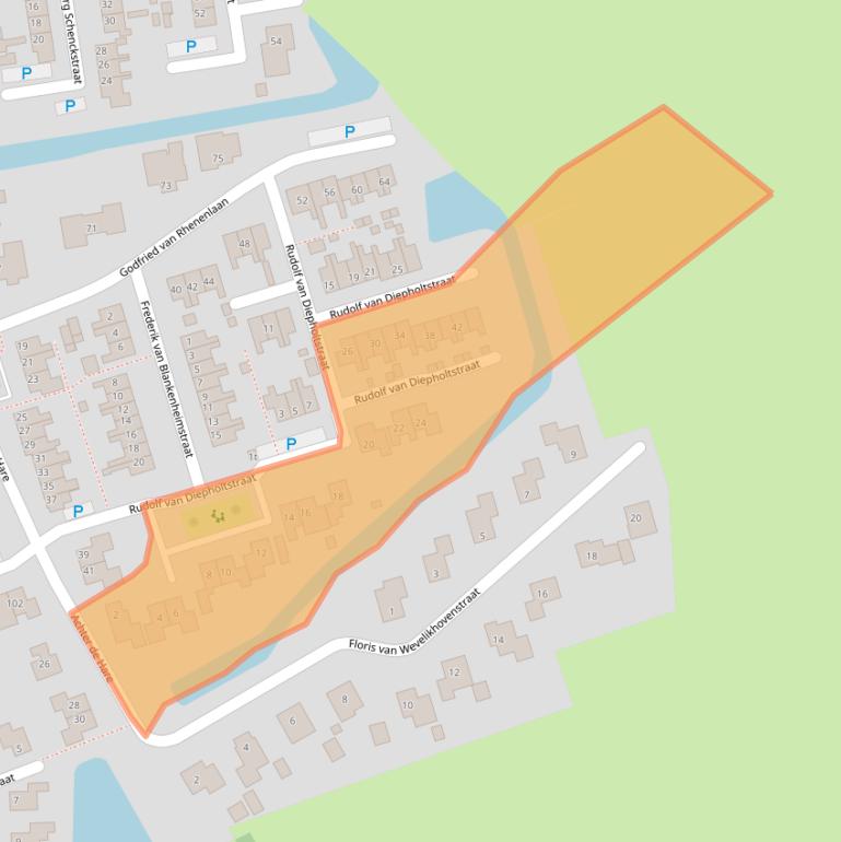 Kaart van postcodegebied 8325GC.