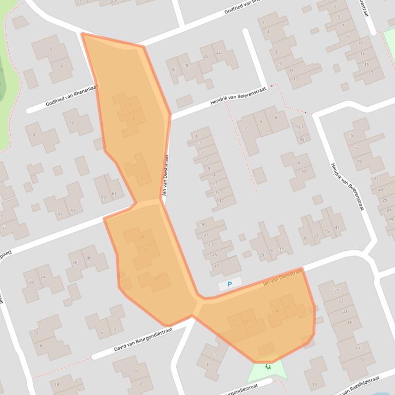 Kaart van postcodegebied 8325GM.